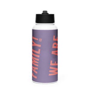Stainless steel water bottle with a straw lid